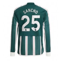 Manchester United Jadon Sancho #25 Vonkajší futbalový dres 2023-24 Dlhy Rukáv